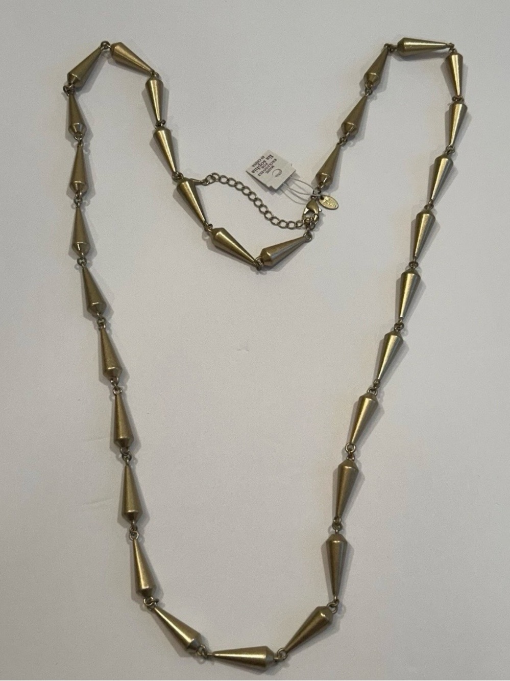Lia Sophia RUMOR Matte Gold Cone Chain Necklace 40-43" $140 NWT